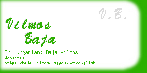 vilmos baja business card